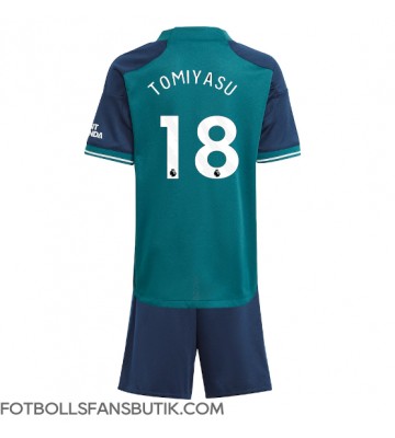 Arsenal Takehiro Tomiyasu #18 Replika Tredje Tröja Barn 2023-24 Kortärmad (+ Korta byxor)